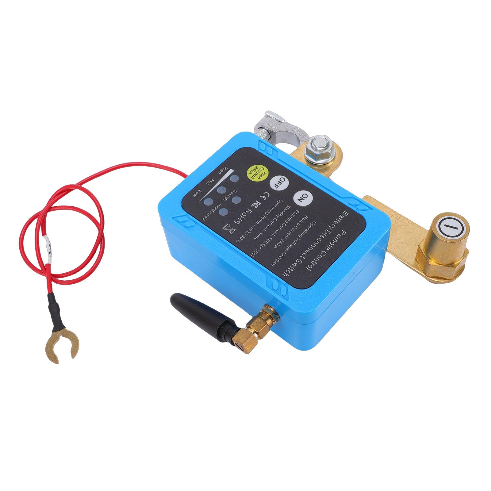 Interruttore Staccabatteria, ABS e Ottone con Telecomando, 240A 12V 24V per Auto, Camion, Barche Previene il Consumo di Energia