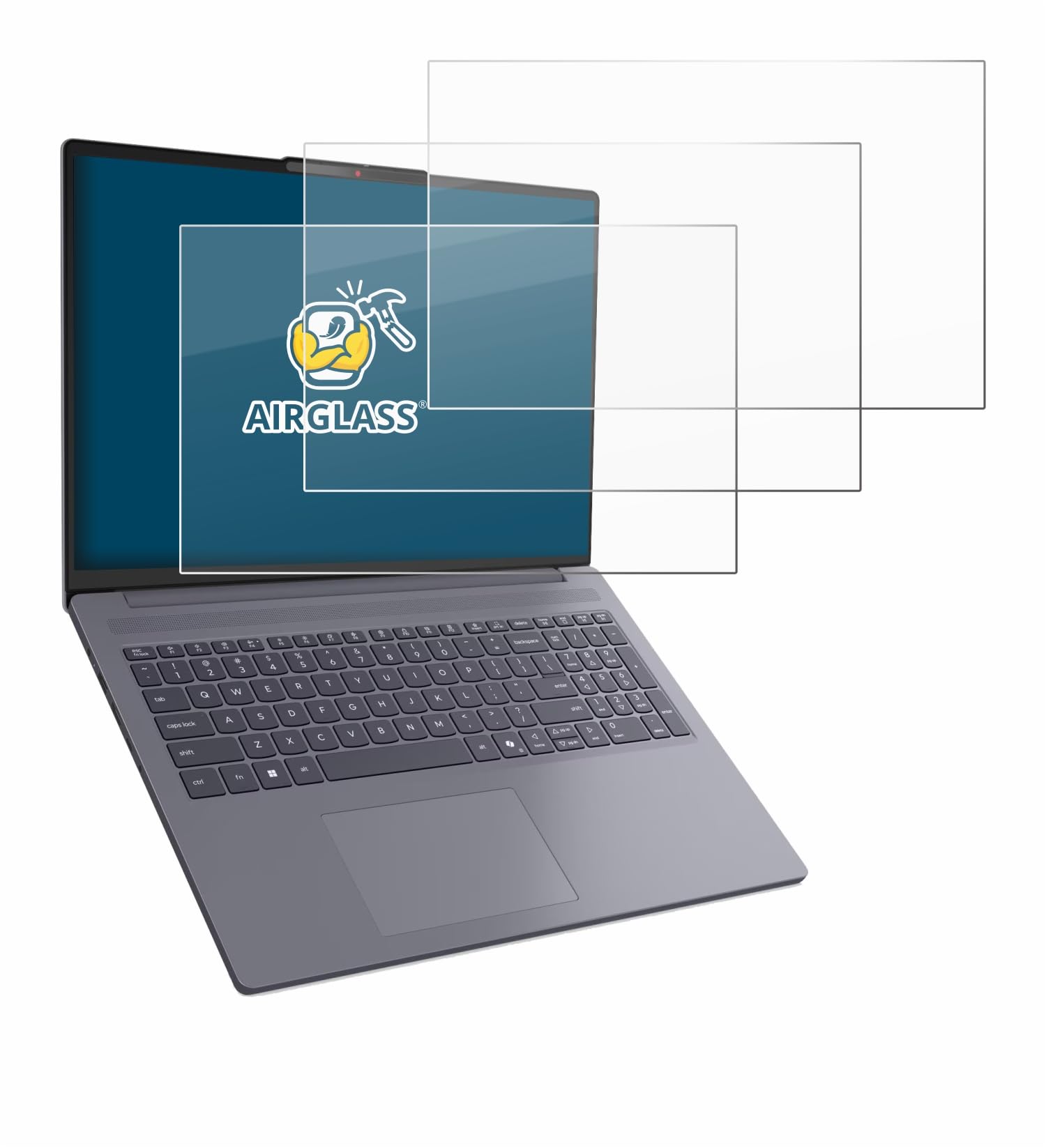 BROTECT 3 Unidades Lámina para Lenovo IdeaPad Slim 3i Gen 11 16" | Transparente Protección Pantalla Made in Germany, Dureza 9H Anti-Arañazos Protector Cristal