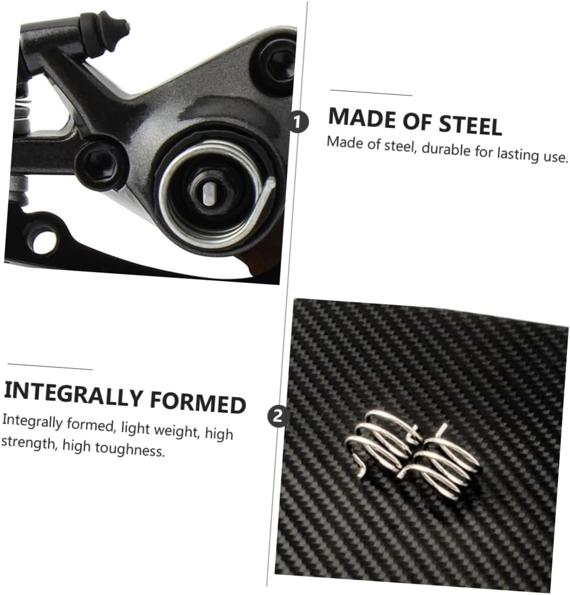 2pcs Brake Force Arm Spring Kit High Strength Steel Braking Return Spring Bike Brake Arm Clips Disc Elastic Force Clip for Bicycles