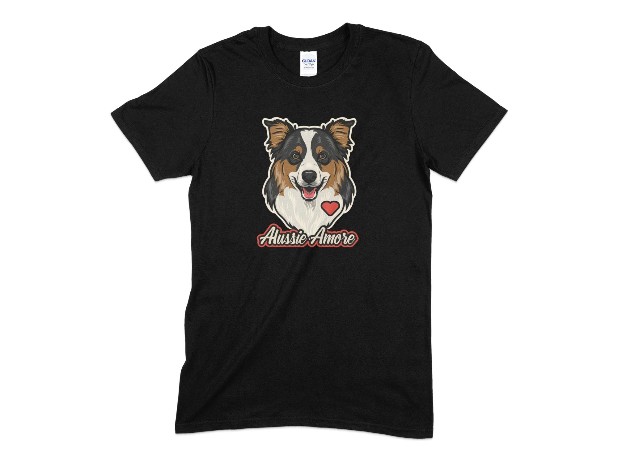 Australian Shepherd T-Shirt, Aussie Amore Dog Lover Tee, Cute Pet Graphic Shirt, Unisex Animal Love Apparel