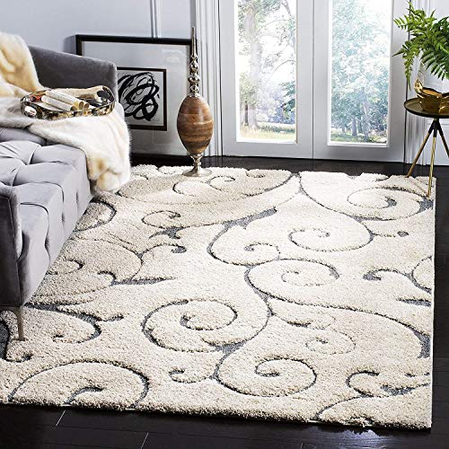 Image of Handwoven Microfibre 3D Rug for Living Room (Ivory & Grey, 9 X 9 Feet (Square), Microfibre)