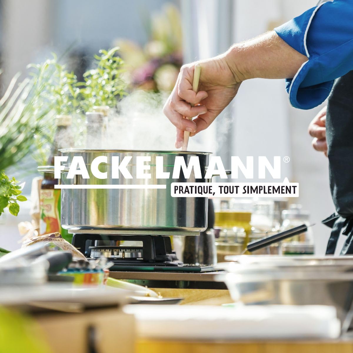 Fackelmann 40674 Écumoire avec poignée ovale 36 cm, Ecumoire araignée en inox, Acier Inoxydable, Argenté, 36x12x5,5cm