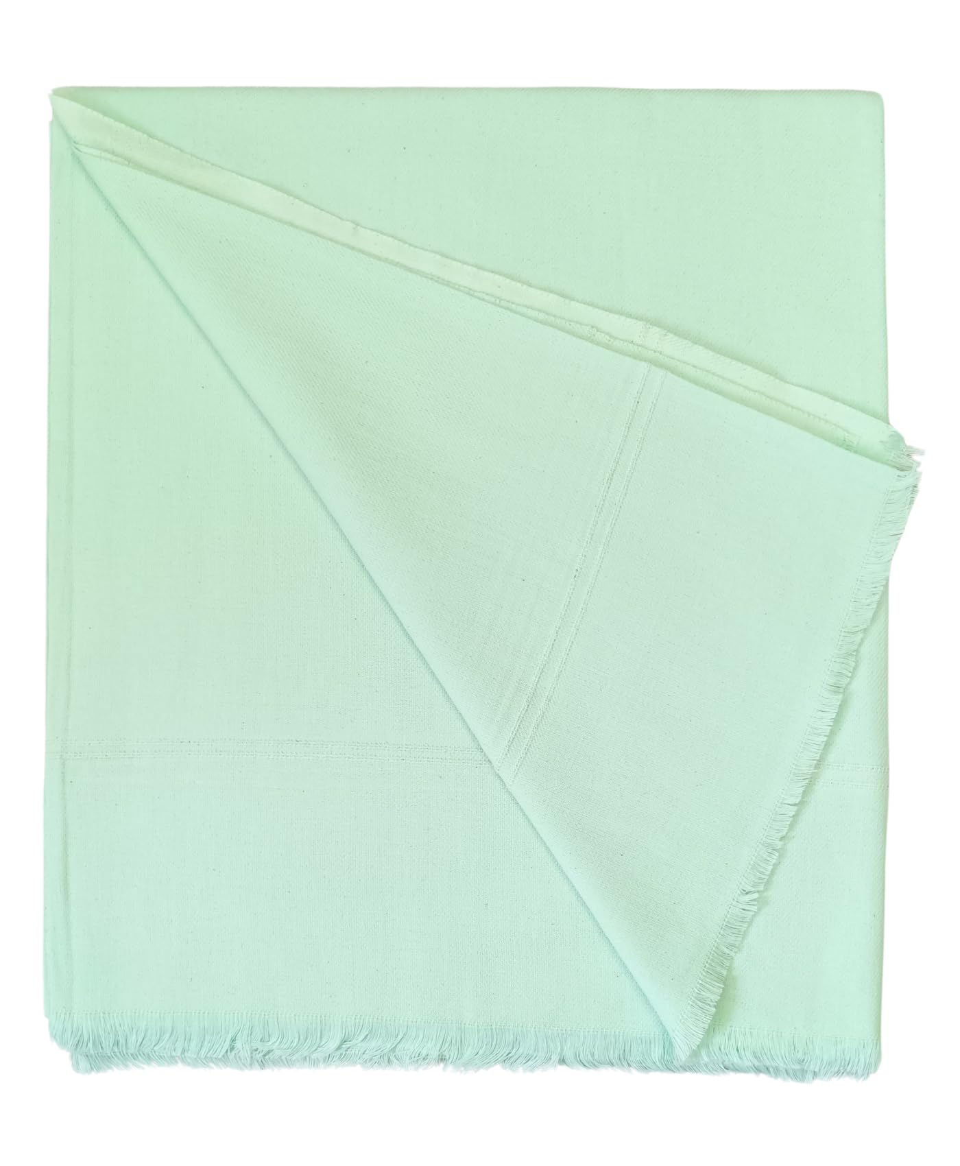 Bunkaar 100% Soft Staple Cotton Check AC Blanket | Top Sheet | Lightweight Dohar Blanket | Khes (60x100 inches) (Plain Green)