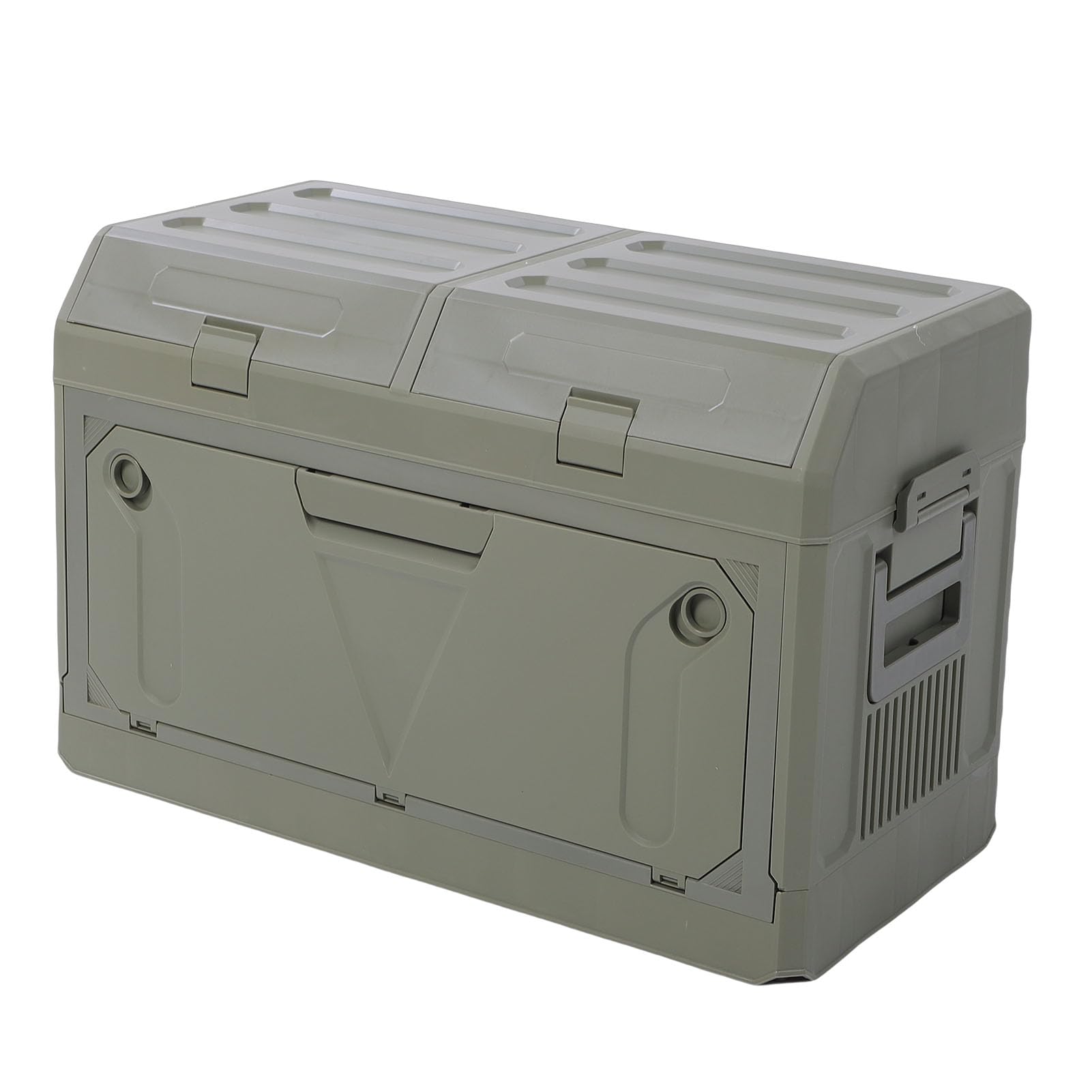 Caja de Almacenamiento Al Aire Libre, Contenedor de Almacenamiento Plegable de 2 Niveles con Tapa, Contenedor de Gran Capacidad Apilable a Prueba de Polvo Impermeable para Engranajes de (DE