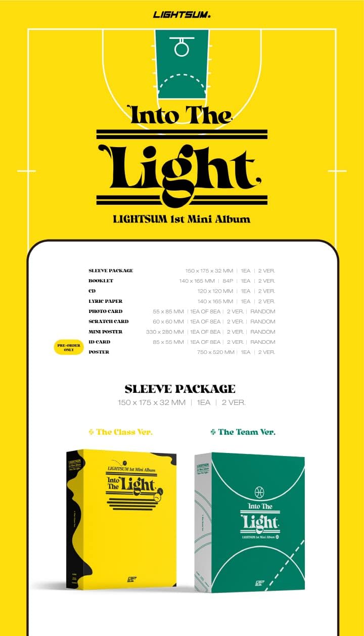 CUBE ENT LIGHTSUM Into The Light 1st Mini Album Contents+Poster+Tracking Sealed (SET(Class+Team))
