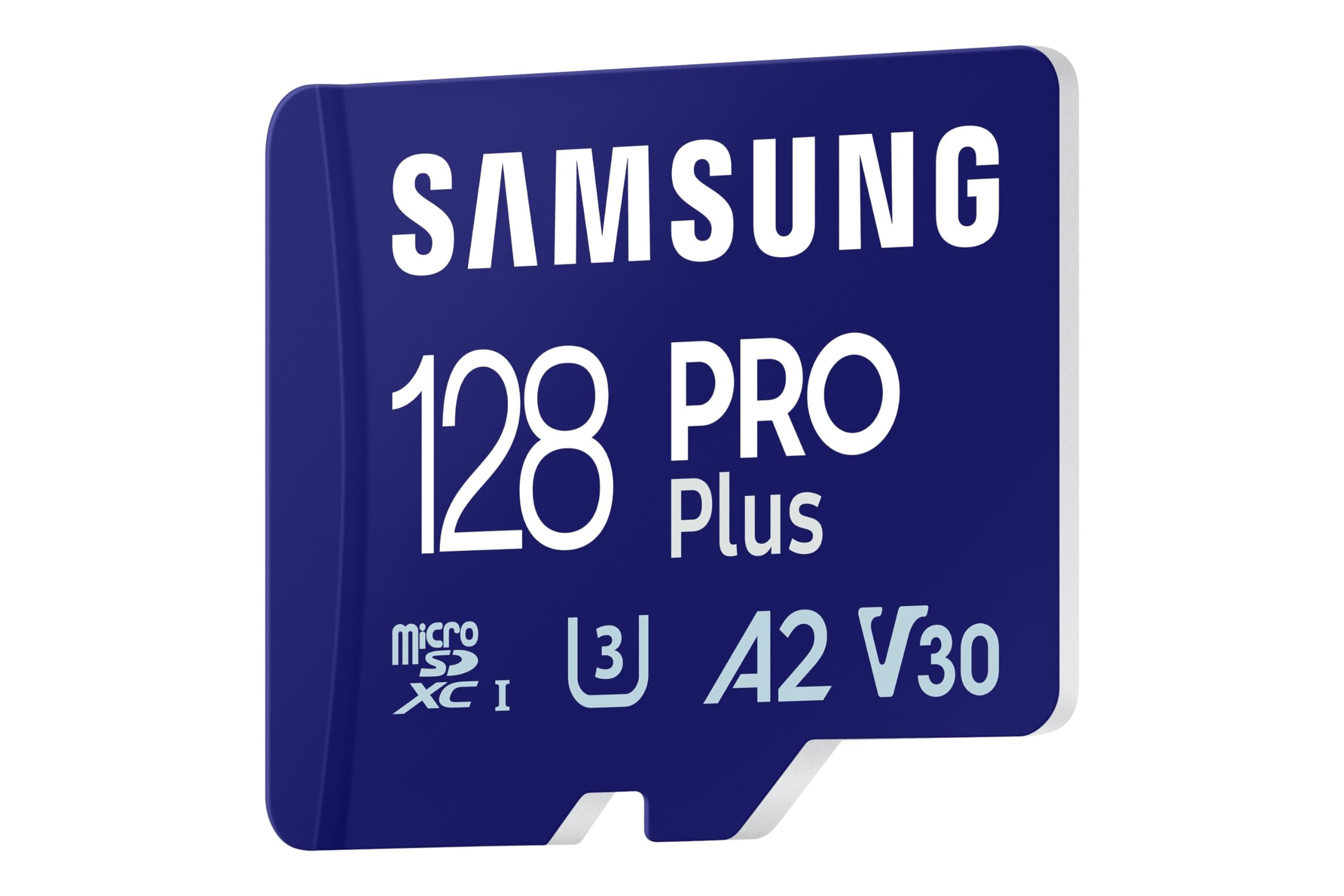 Samsung Carte Mémoire microSDXC Pro Plus 128 Go UHS-I Lecture 180 Mo/s avec Adaptateur SD
