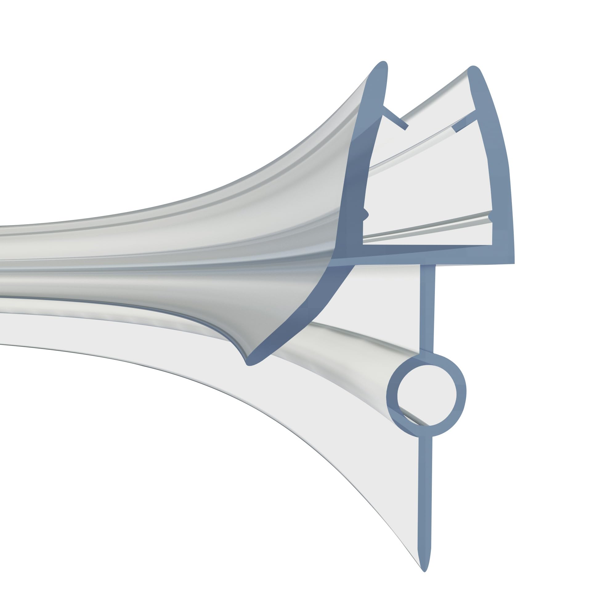 HNNHOME® Pre-Curve Rubber Plastic Bath Shower Screen Seal Strip Perfect For 10mm Curved or Straight Glass Door for Up to 20mm Gap (For up to 20mm Gap, 900)