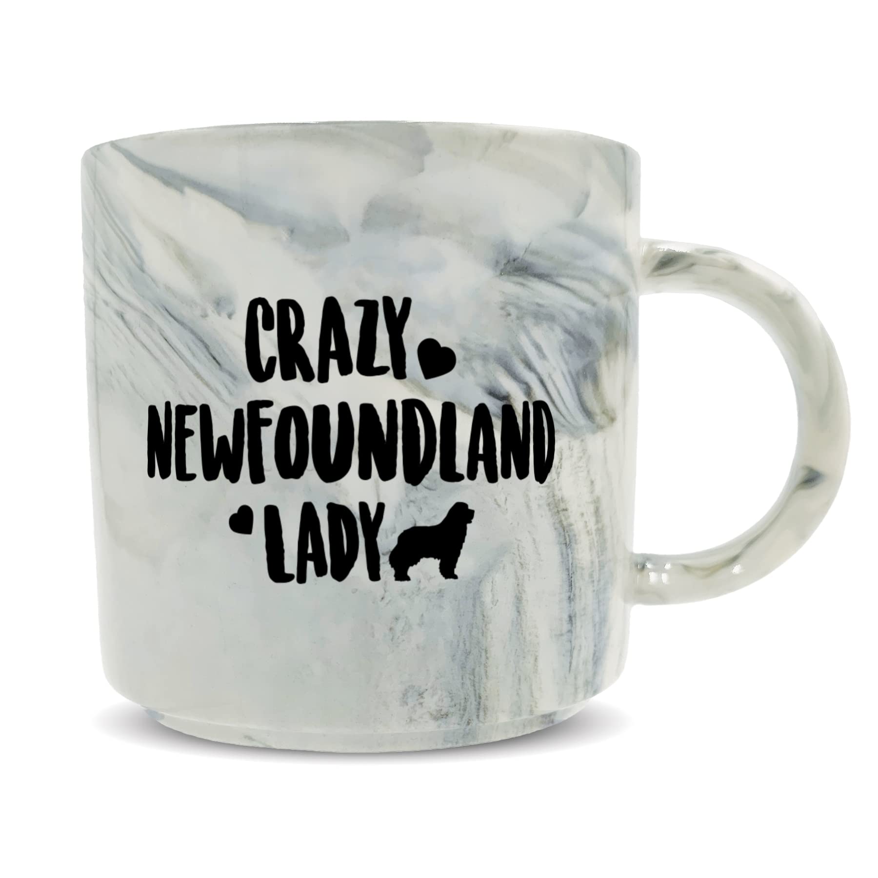Hippowarehouse Crazy Newfoundland Lady Printed Mug Various Colour Options Ceramic Cup Kitchenware 11oz
