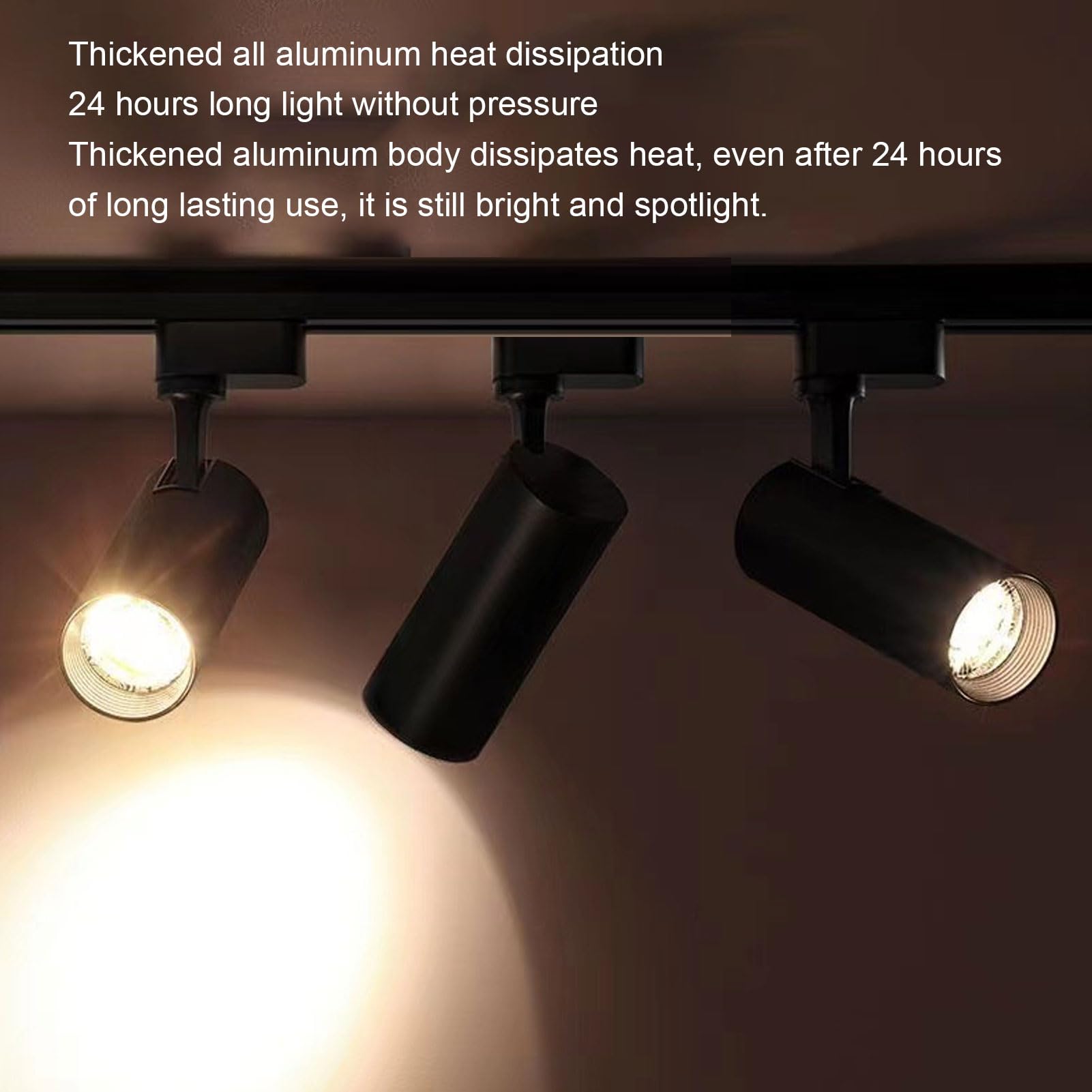 Kit d'éclairage sur rail Coque noire 85 V-265 V LED large tension 30 W 4 lumières 6000 K Angle blanc réglable Spot sur rail COB pour salle d'exposition