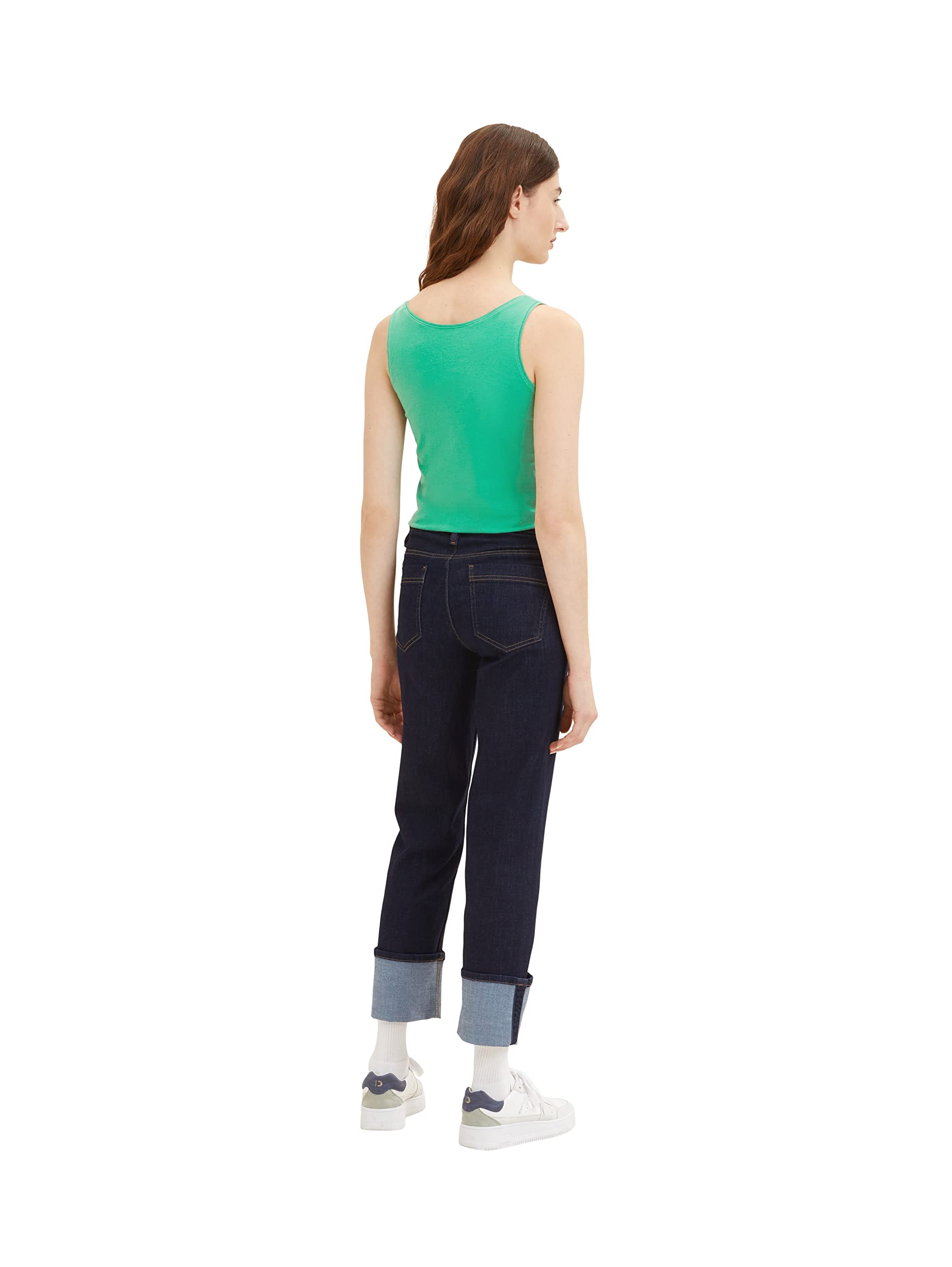 TOM TAILOR Damen 1036260 Basic Top, 31032 - Vivid Leaf Green, L – Ansicht 2
