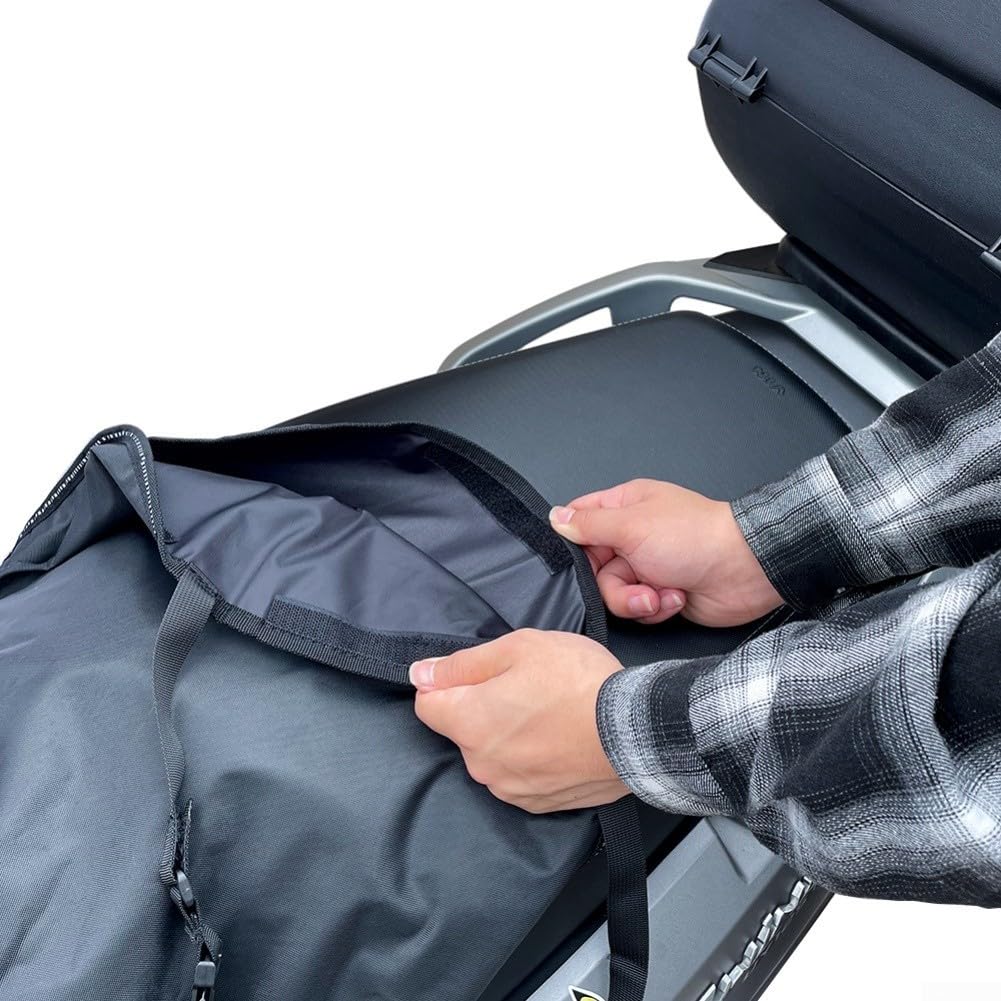 Motorrad Beinwärmer Wasserdicht Winddicht – 420D Oxford Beinschutz für Roller & Mofas – Schnelle Montage Schwarz 40x28cm