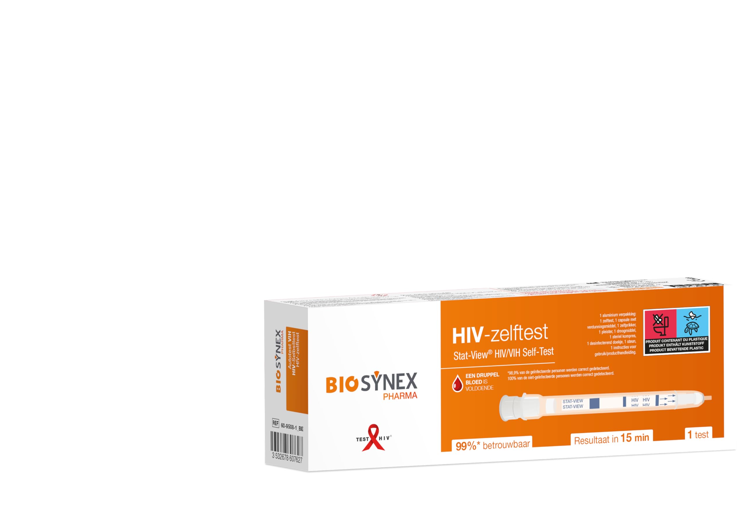 BIOSYNEX - Stat-View® - HIV - AIDS Schnelltest - Zuverlässiger und vertraulicher Selbsttest (1 Test)