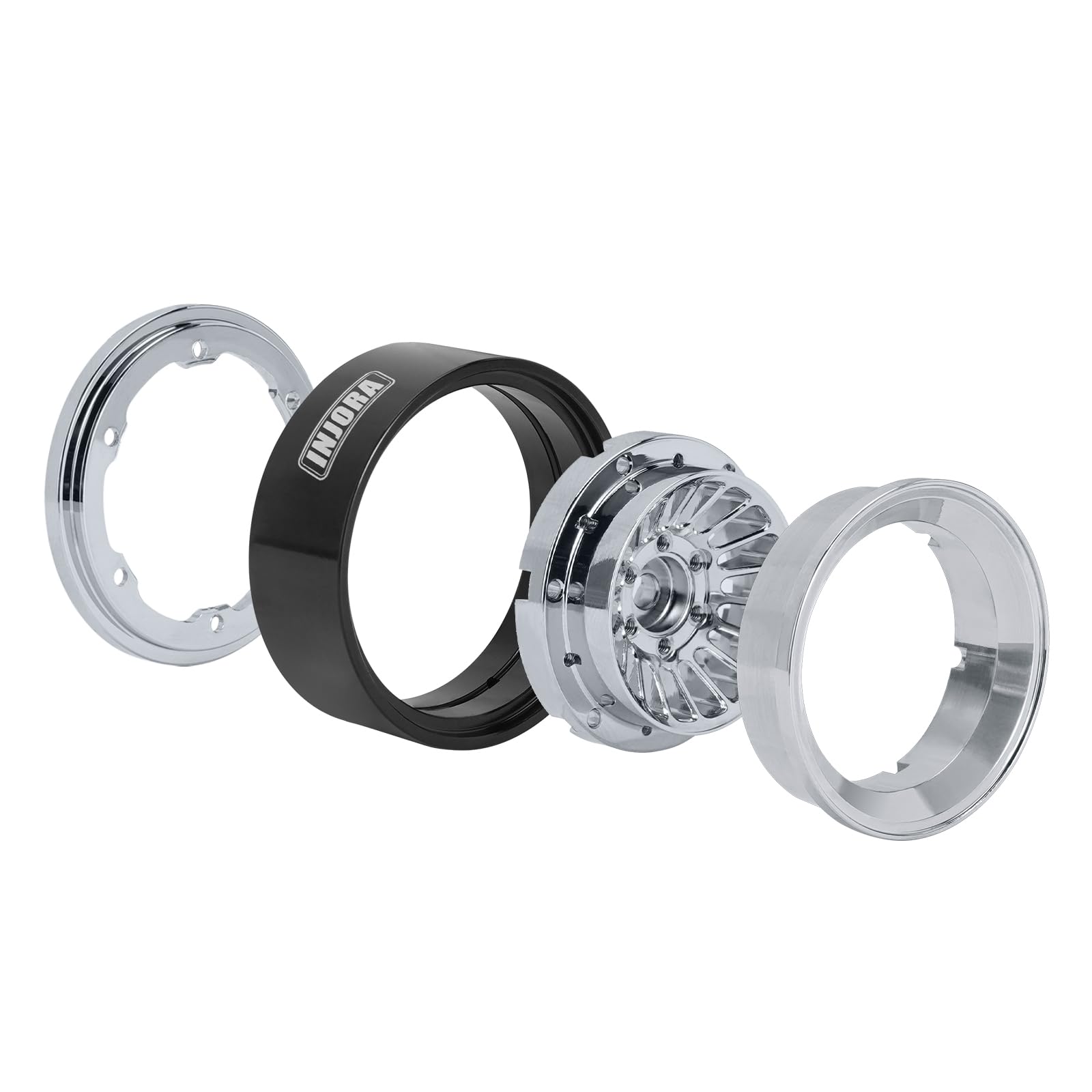 Cerchi in alluminio da 1,3 pollici con beadlock per TRX4M SCX24 1/24 1