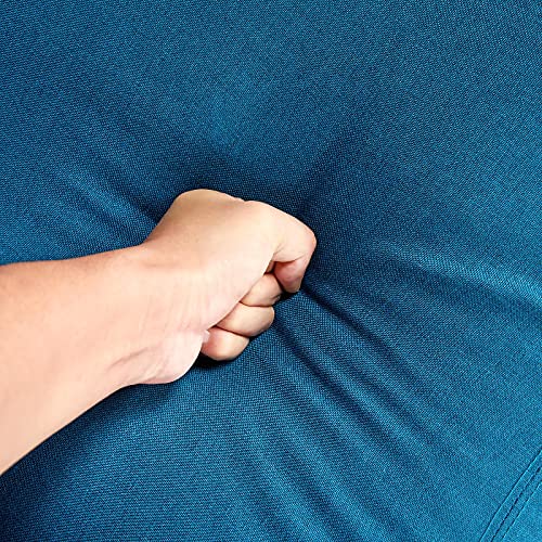 Sillón reclinable moderno tela azul miniatura 7