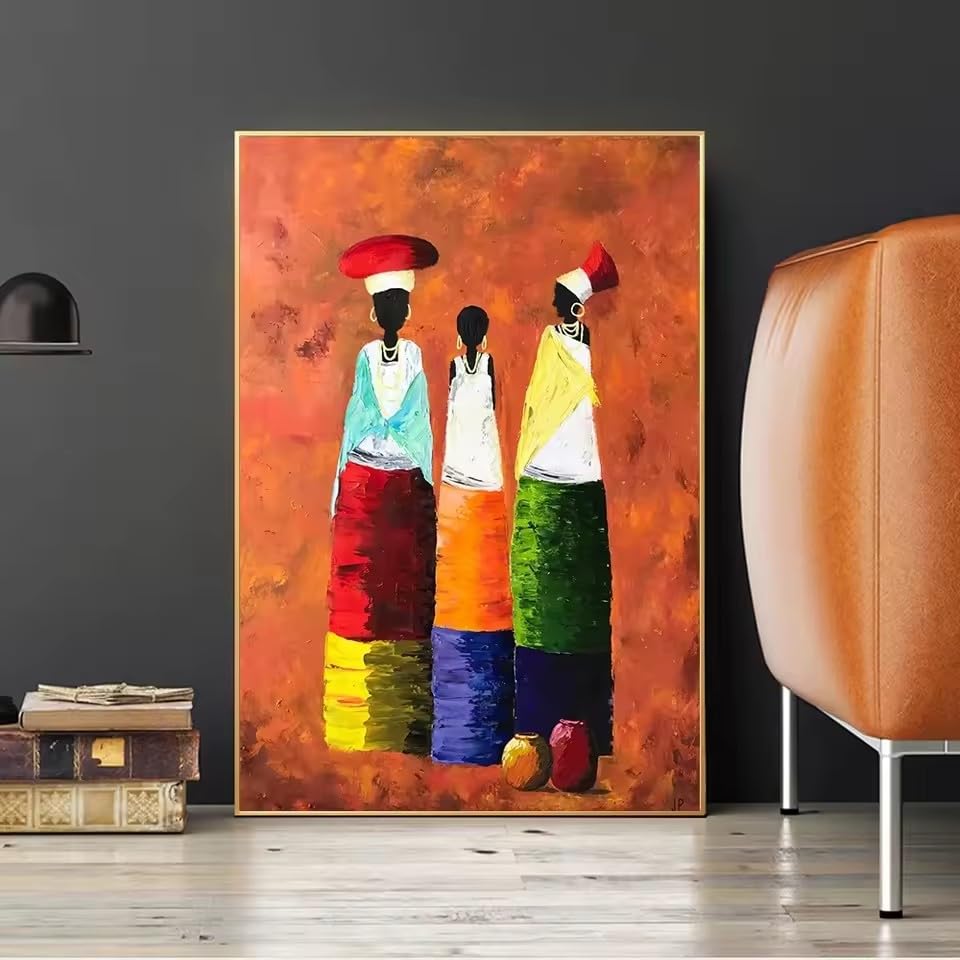 Tableau abstrait d'art féminin inspirant pour chambre sereine
