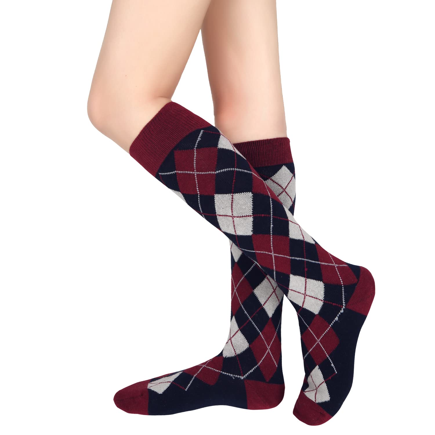Benefeet Sox Knee High Socks for Women Girls Patterned Long Tube Socks Athletic Casual Cotton Stockings