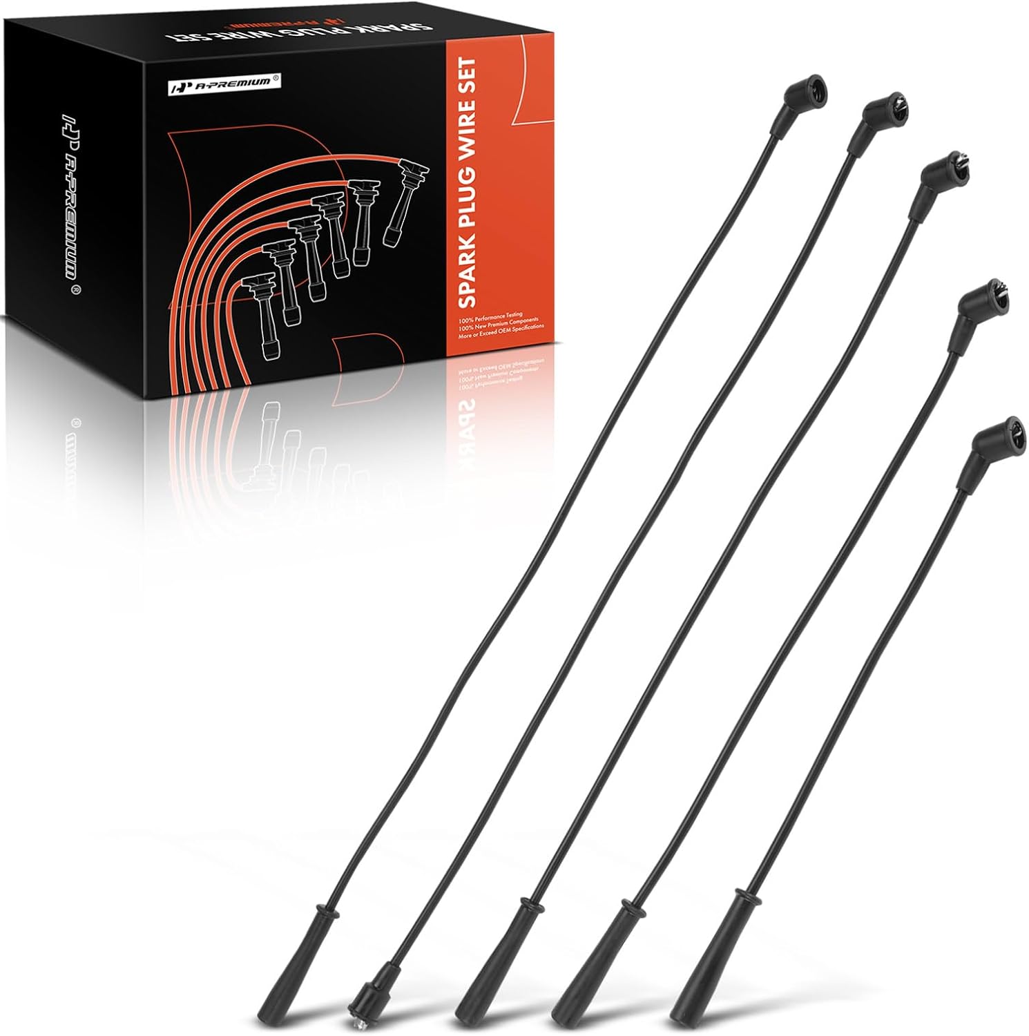 A-Premium Ignition Spark Plug Wires Set of 5 Compatible with Mazda B2600 1990-1993, MPV 1989-1994, L4 2.6L