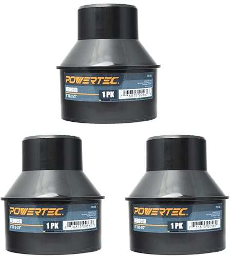 Miniatura 46 de POWERTEC 70149-P4 - Manguito flexible de control de polvo de 4 pulgadas con abrazaderas de manguera de acero, conector de manguera, acoplador