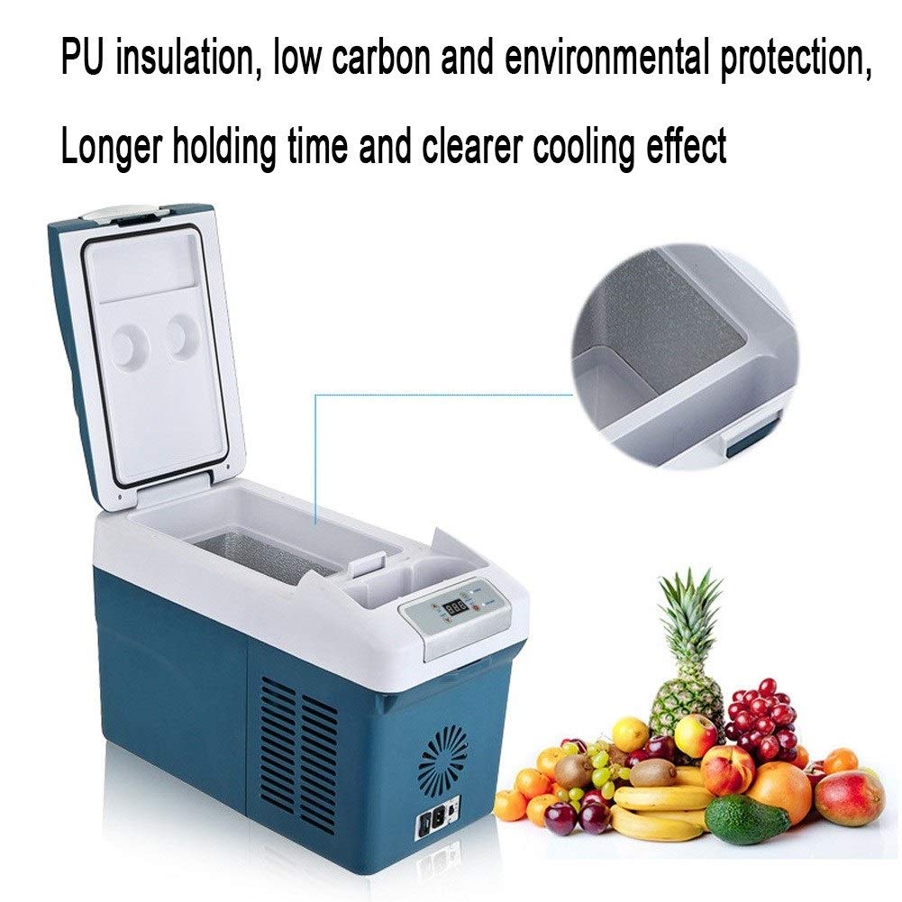 Frigo Portatile, Mini Frigorifero per Auto da 15L, Congelatore per Macchina con Compressore Elettrico, con Cavo 220-240V CA o 12V-24VCC | Bevande, for Cibo | Viaggi, Picnic, per Camion Ideale