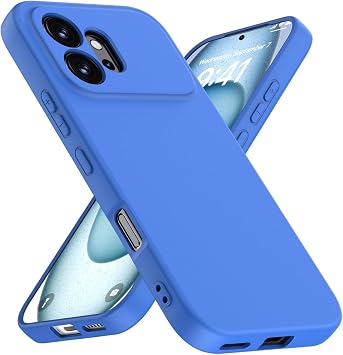 XINYEXIN Silicone Case for Honor 600 5G, Ultra Slim Shockproof Cover with Microfiber Lining, Flexible Soft Back, Slim Grip Protective Phone Case - Blue