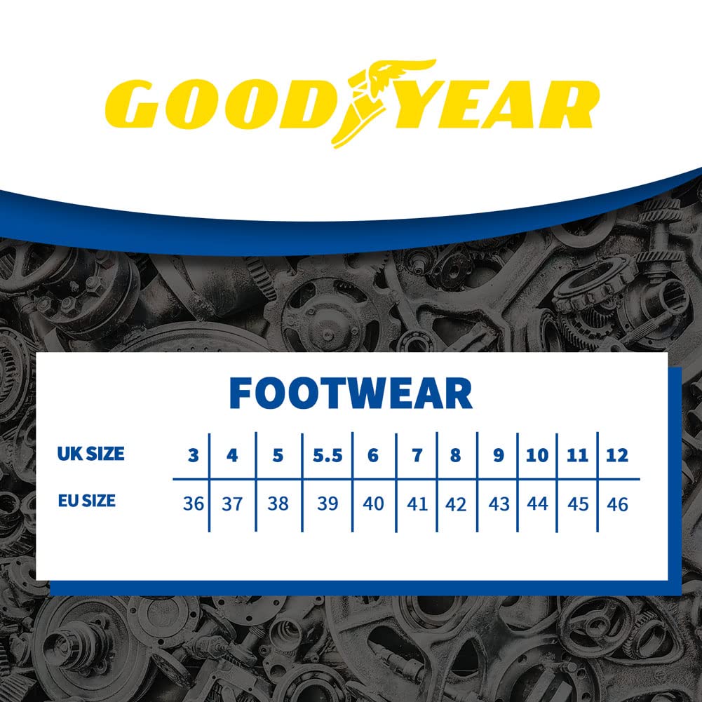 Goodyear Herren Arbeitskleidung Wasserdicht Composite Metal Free Safety Toe & Midsole Arbeitssicherheit Trainer Stiefel S3 SRC HRO