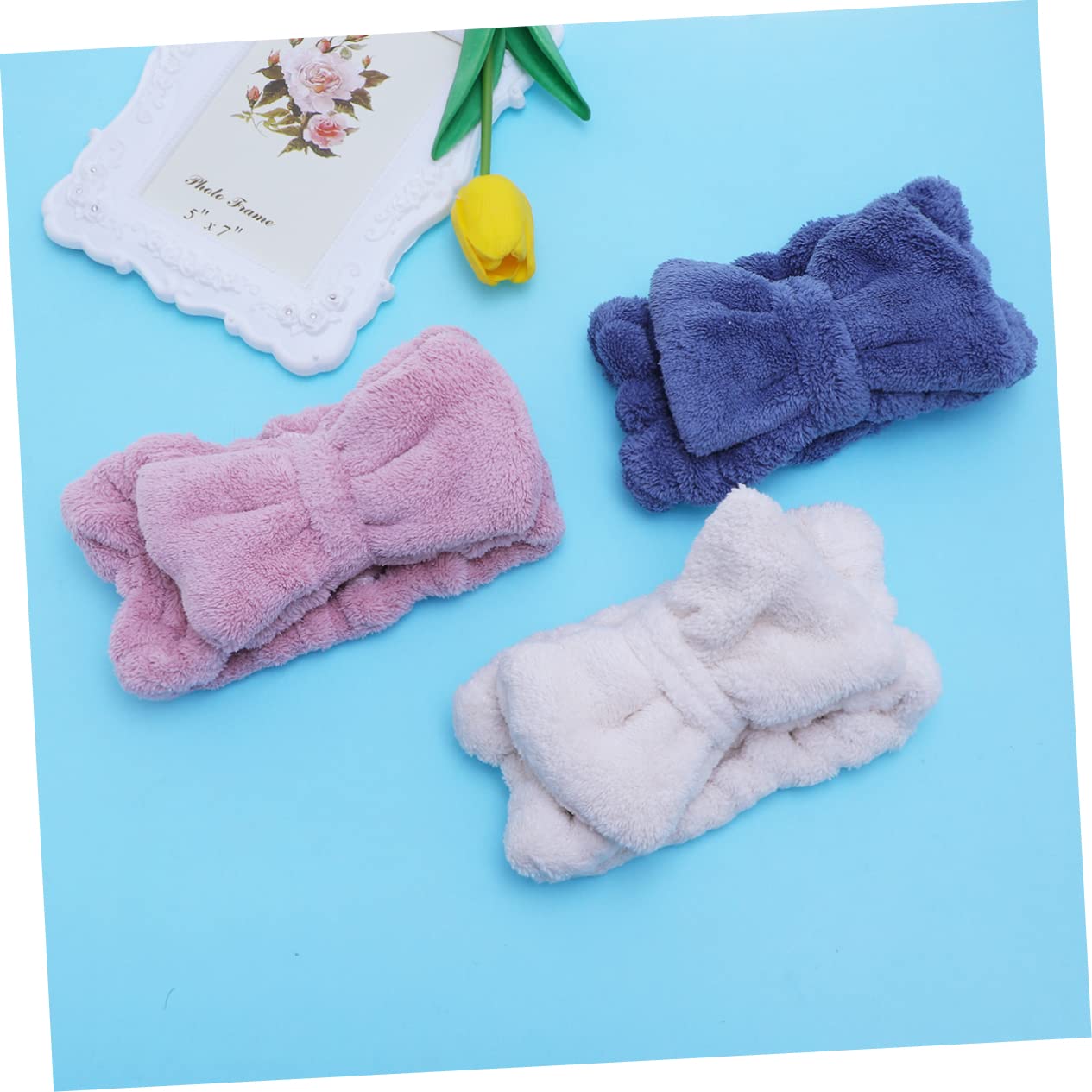 DOITOOL 9pezzi Fascia Per Con Nodo Da Blu Rosa Bianco Fascia Elastico Per Donne e Ragazze Perfetta Per Sport e Trucco