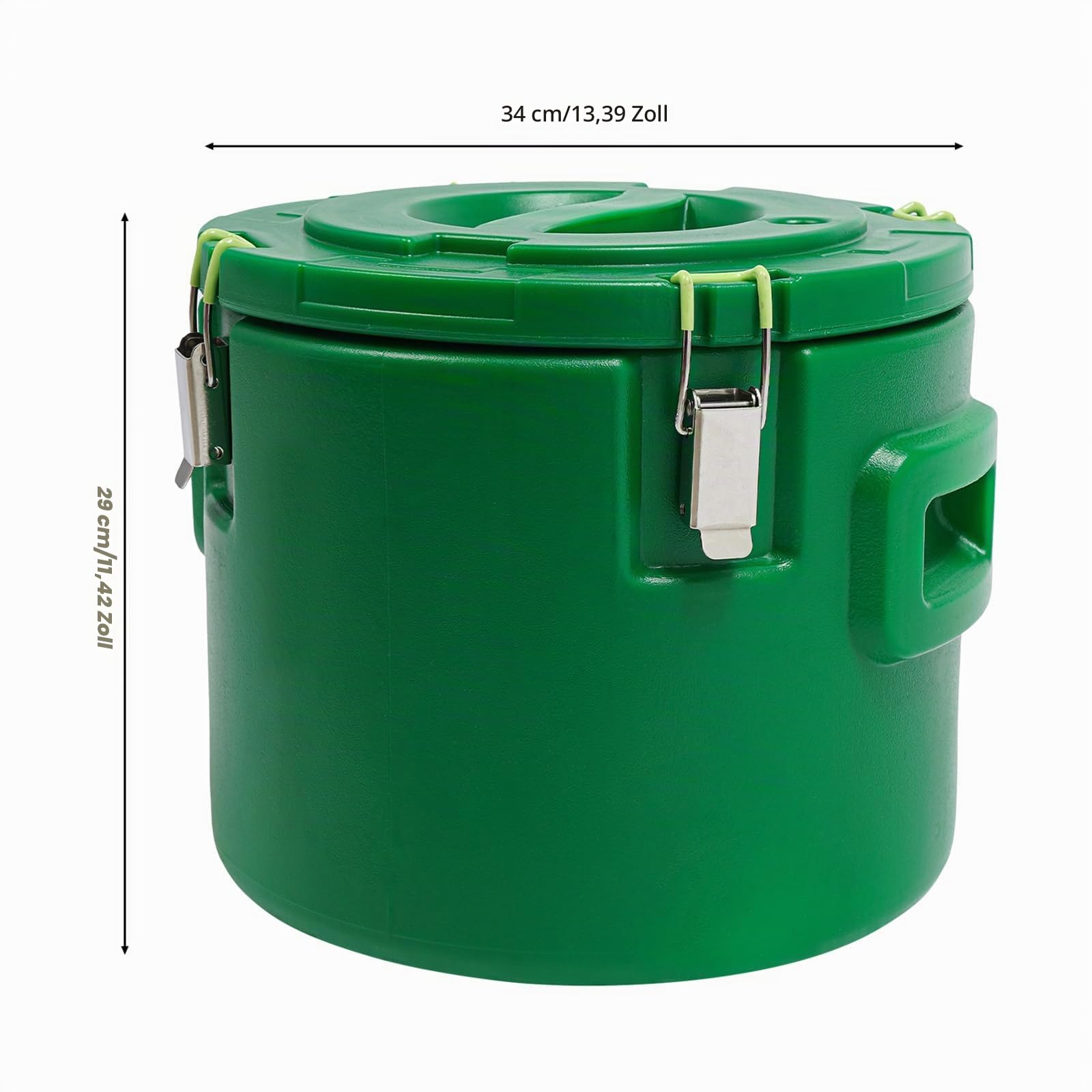 15L Transport Thermobehälter, Auslaufsicherer Warmhaltebehälter für Speisen & Getränke, Edelstahl Isolierbehälter für Catering, Camping & Buffet