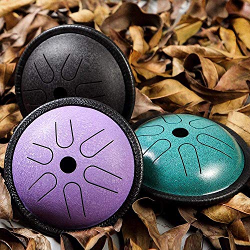 Mini Steel Tongue Drum 6 Notas 5.5 Pulgadas Negro miniatura 6
