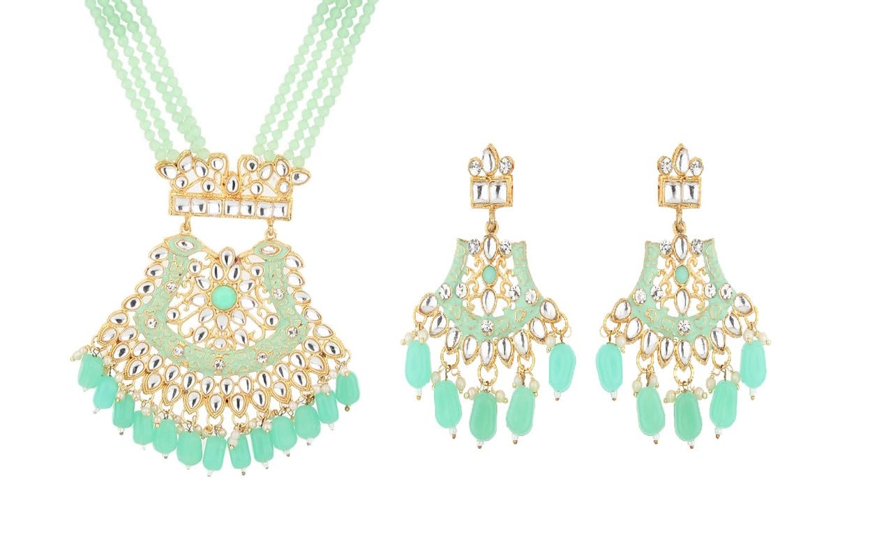 See full amazon price history chart for RHOSYN Artificial Imitation Traditional Stylish Ethnic Wear Pearl Stone Meenakari Rajwadi Rajasthani Kundan Beaded Long Rani Haar Necklace Set Earrings For Women (Grnmrn) RHOSYN Artificial Imitation Traditional Stylish Ethnic Wear Pearl Stone Meenakari Rajwadi Rajasthani Kundan Beaded Long Rani Haar Necklace Set Earrings For Women (Grnmrn) (B0CNGZ1QCZ) Amazon Price History, Amazon Price Tracker