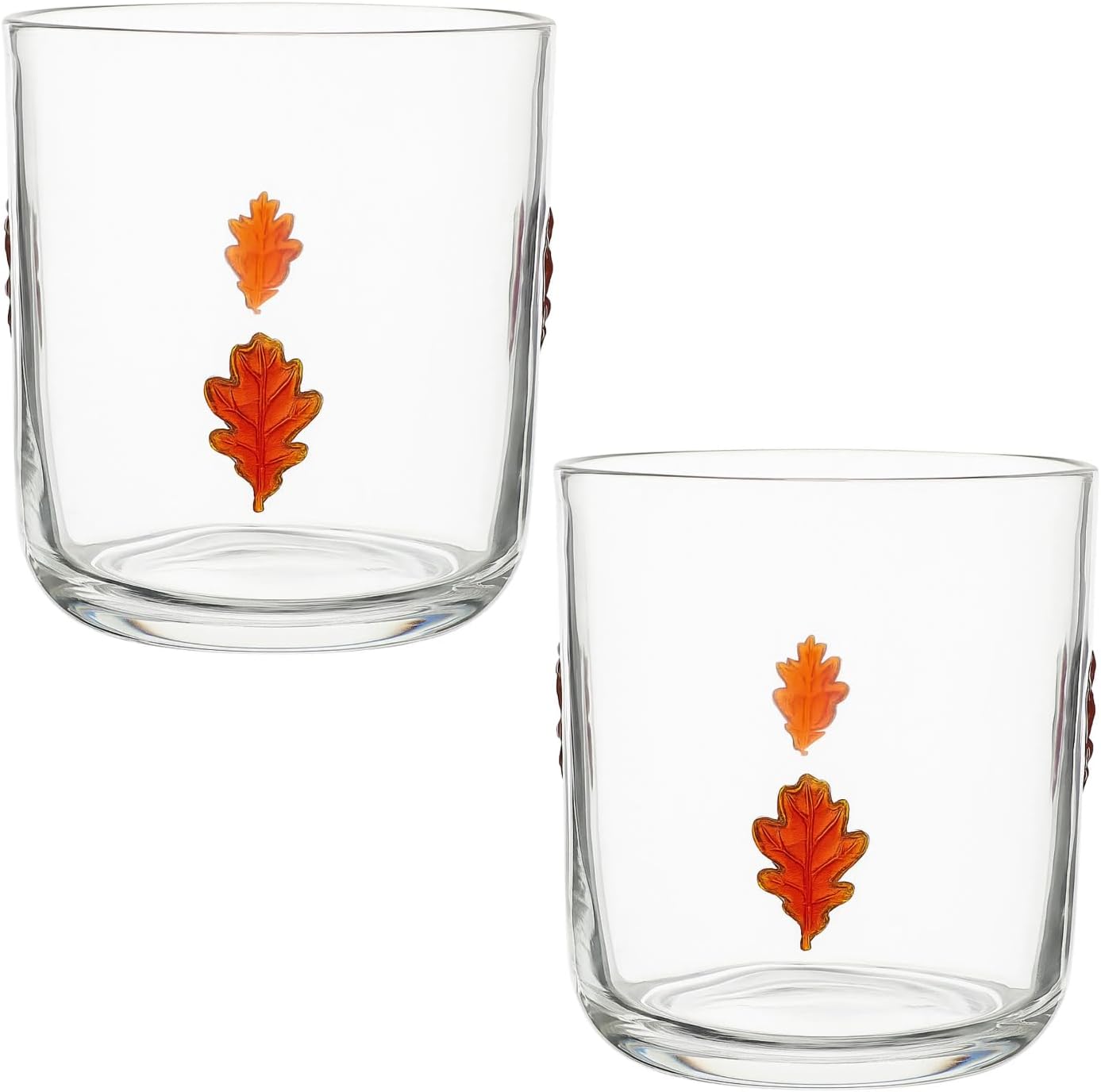 Amazon.com: SiliFine 2 Pcs Maple Leaves Icon Juice Glasses, 14oz ...