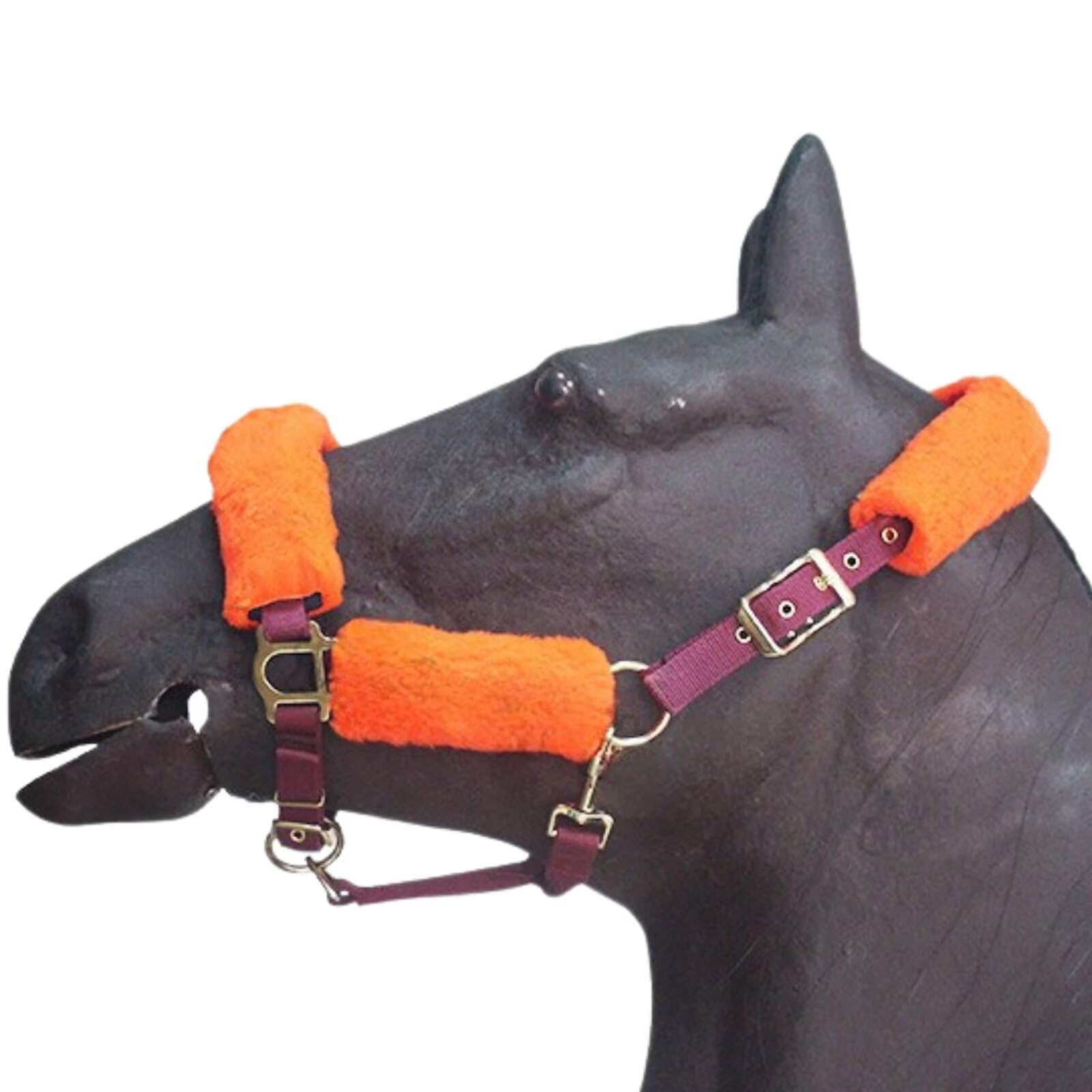 Lot de 4 housses de licol en polaire Sherpa pour chevaux, muserolle de bride, accessoires de rechange rembourrés, protection contre les frottements
