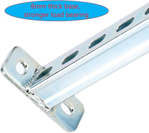 Miniatura 4 de Paquete de 4 soportes de exhibición de marco de acero, soportes de tubería, proyectos de bricolaje, canal de soporte de metal, acero ranurado, 16