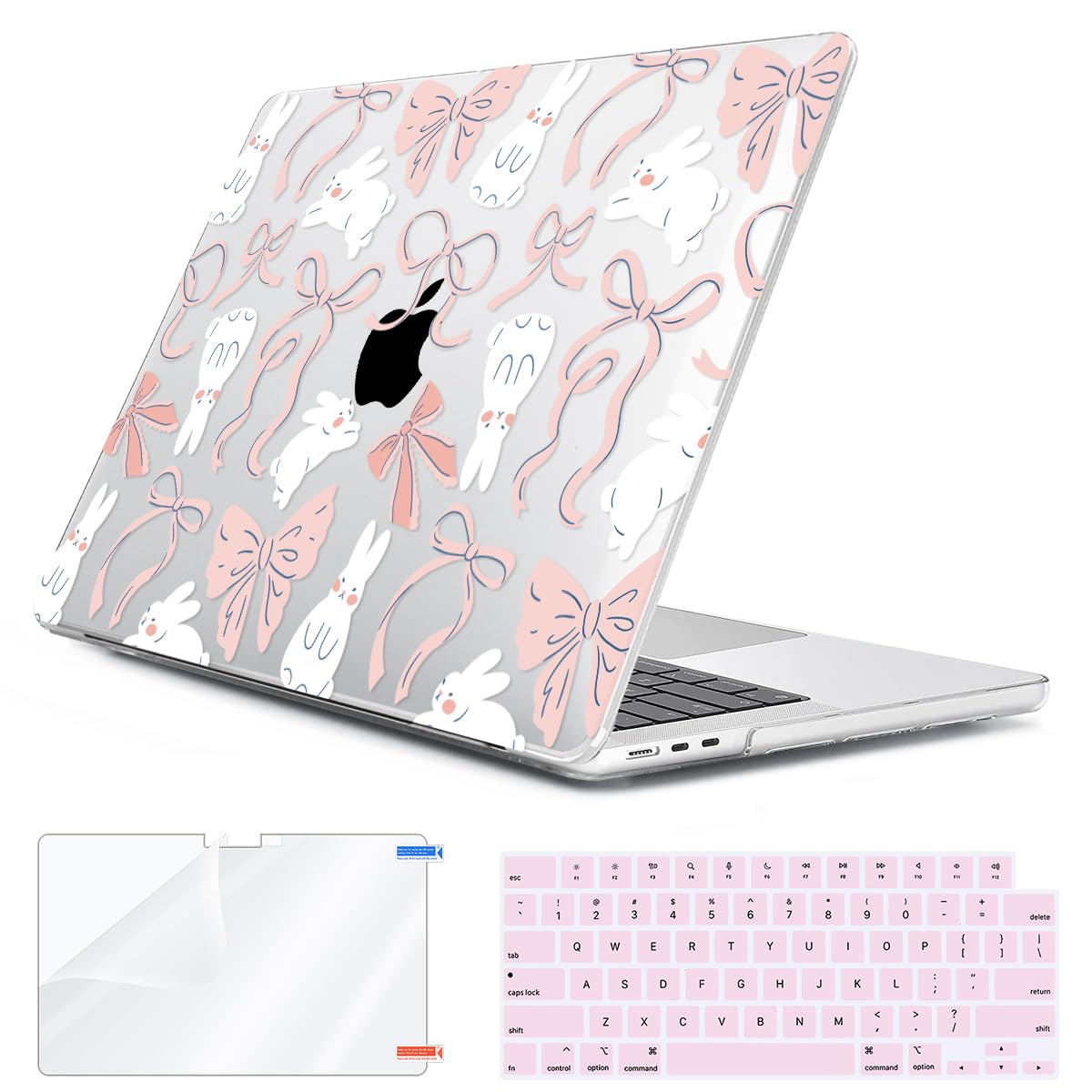 Compatible avec MacBook Air 13/13,6" version 2026-2022 M5 M4 M3 M2 modèle A3449 A3240 A3113 A2681, coque de protection rigide, protecteur de clavier, film d'écran et protection pour webcam