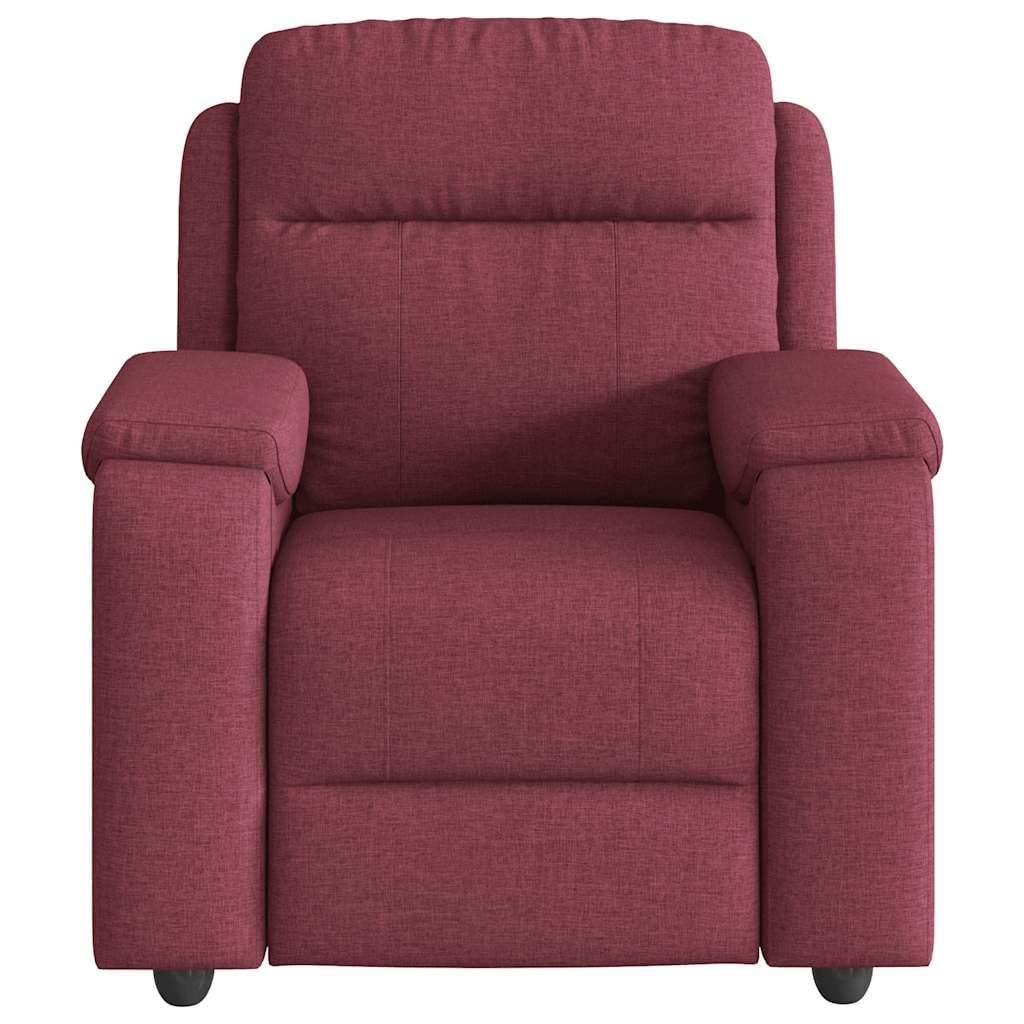 Fauteuil de relaxation réglable manuellement en tissu Bordeaux