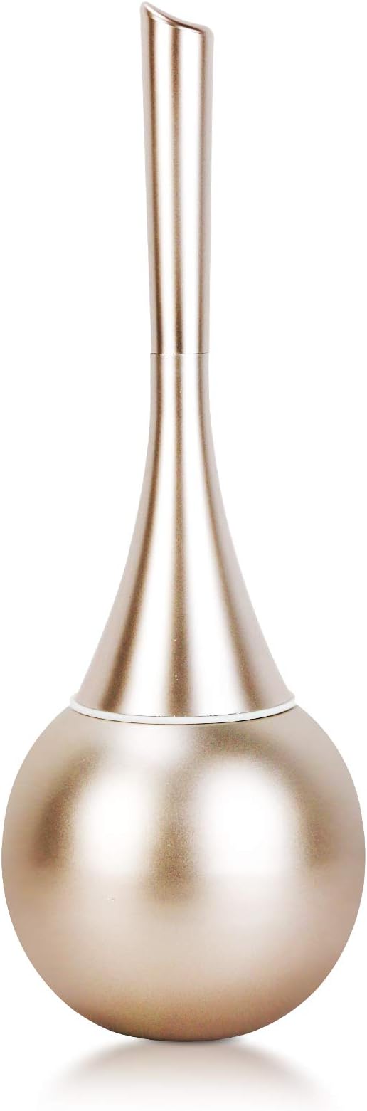 Whiidoom Whthteey Modern Toilet Bowl Brush and Holder Stainless Steel Base Toilet Plunger Caddy Cleaning Brush Set for Bathroom