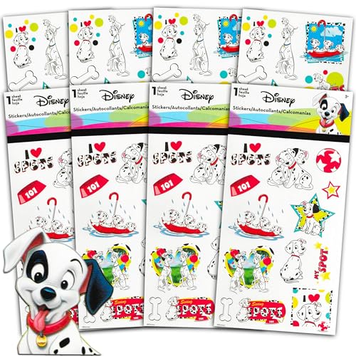 Disney 101 Dalmatians Stickers Party Favors Set ~ Bundle of +100 Dalmatians Stickers Featuring Pongo Perdita More