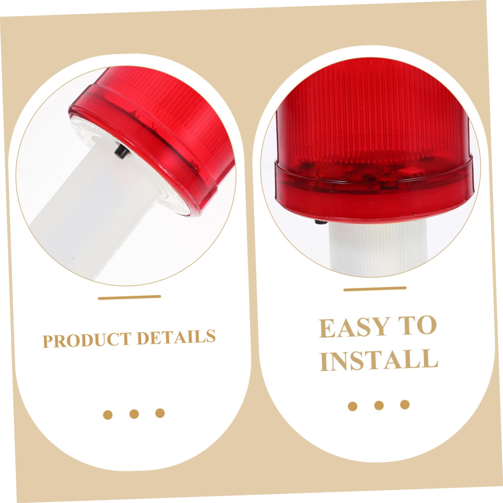 STOBAZA Traffic Cone Flasher Lights 4 Pack Led Solar Warning Lights for Emergency Parking Road Safety