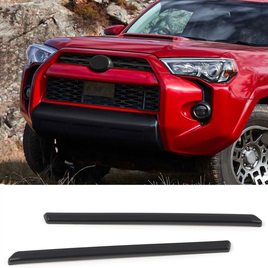 For Toyota 4Runner 2020-2021 Matte Black Front Center Grille Grill Cover Trim 2pcs Car Accessories