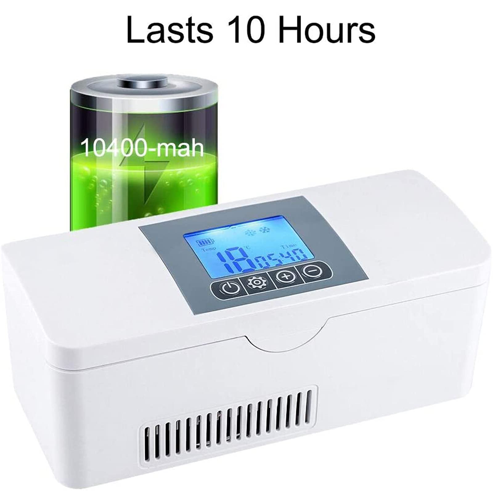 Mini Caja refrigerada de insulina, Estuche de Viaje portátil con Enfriador de insulina con batería de 8000 mah y Pantalla LED, Enfriador de Bolsa fría de 2-8 ℃ para Viajes, hogar,