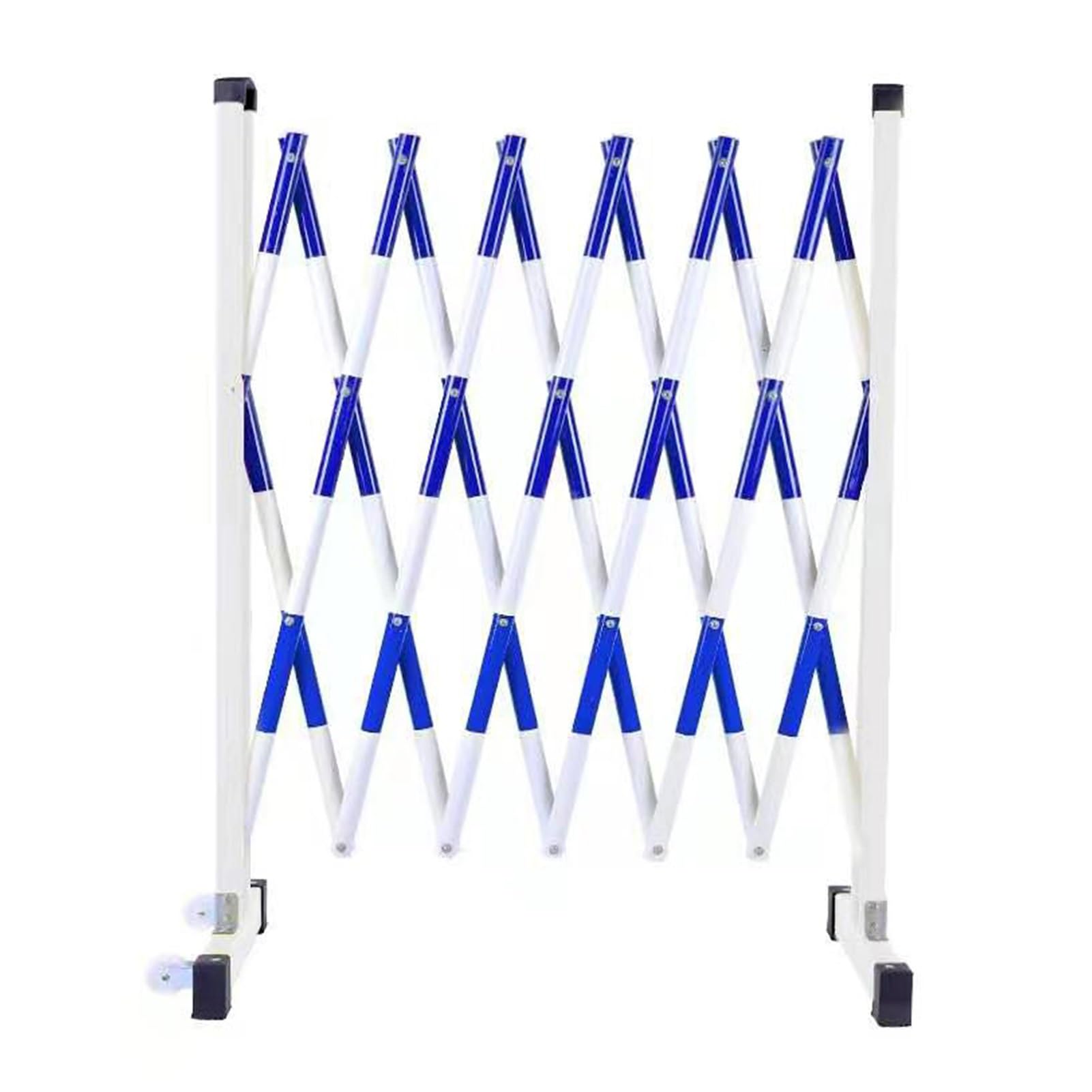 Barrera de seguridad móvil expandible, puerta peatonal plegable con ruedas, barrera de seguridad industrial portátil para uso en exteriores, solución de control de acceso resistente