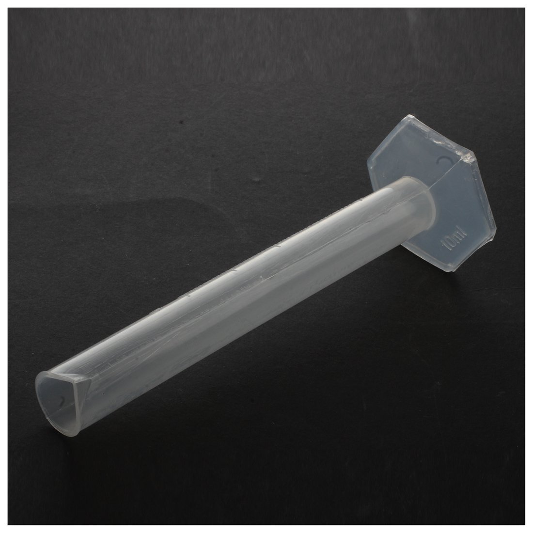 Huusuei Labor-Hex- 10 mL pomiar płynu tworzywo sztuczne cylinder miarowy szkło pomiarowe