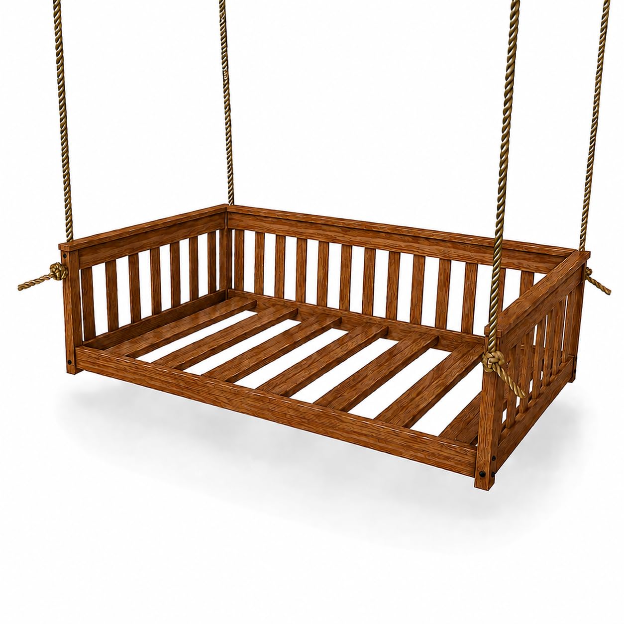 Wooden Mission hanging bed swing frame