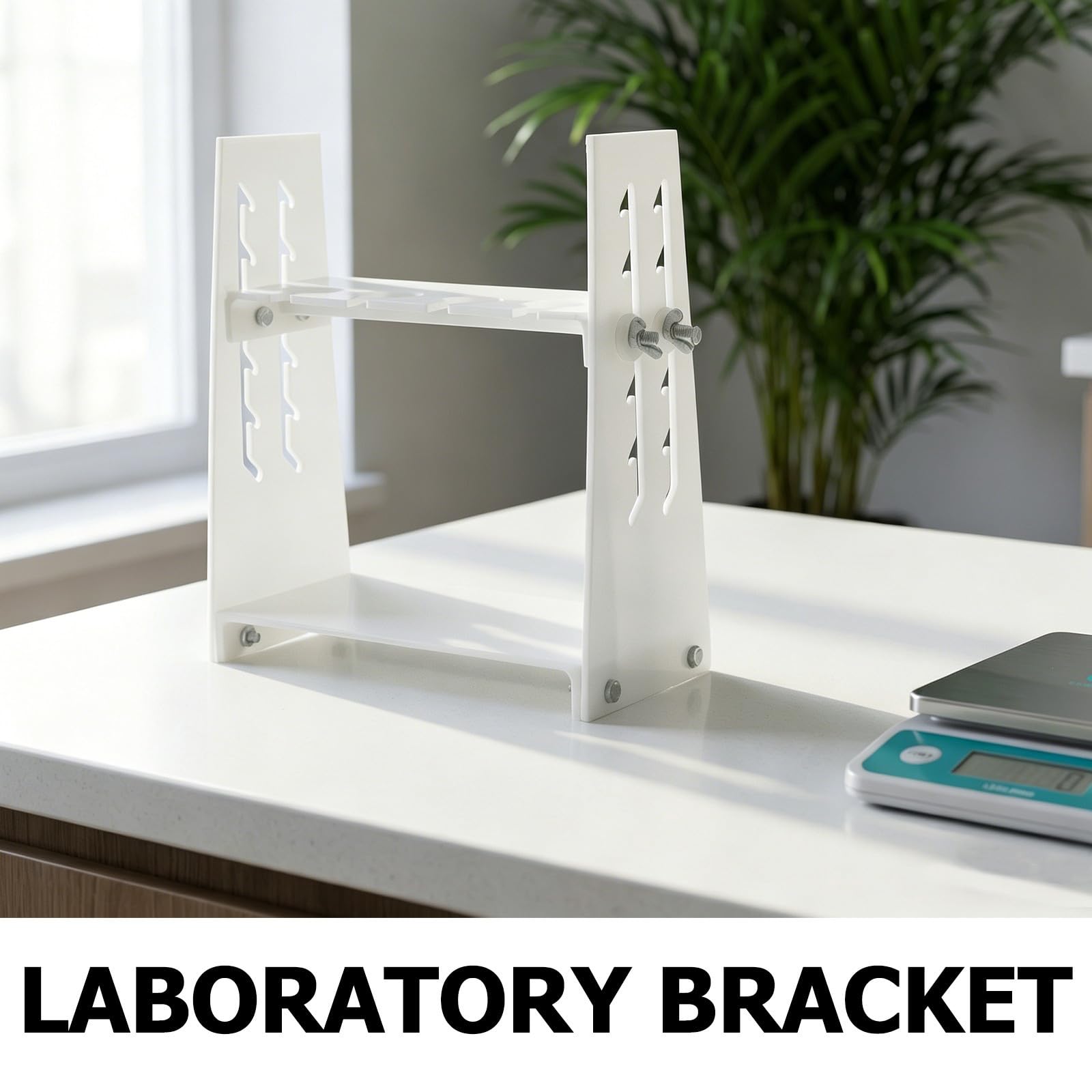 Soporte Ajustable para Embudos de Separación Altura Regulable, Fabricado en Plástico E Hierro, Adecuado para Síntesis Rutinaria y Extracción en Laboratorio