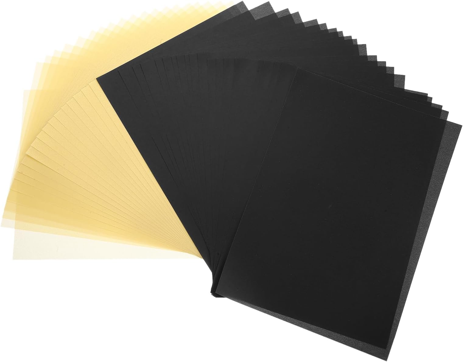 sourcing map Colored Vellum Paper, 50 Sheet Black/Beige Transparency 5.83 x 8.3 Printable Vellum Paper, Translucent Sheets for Printing Wedding Invitations Ink Jet Laser Printer