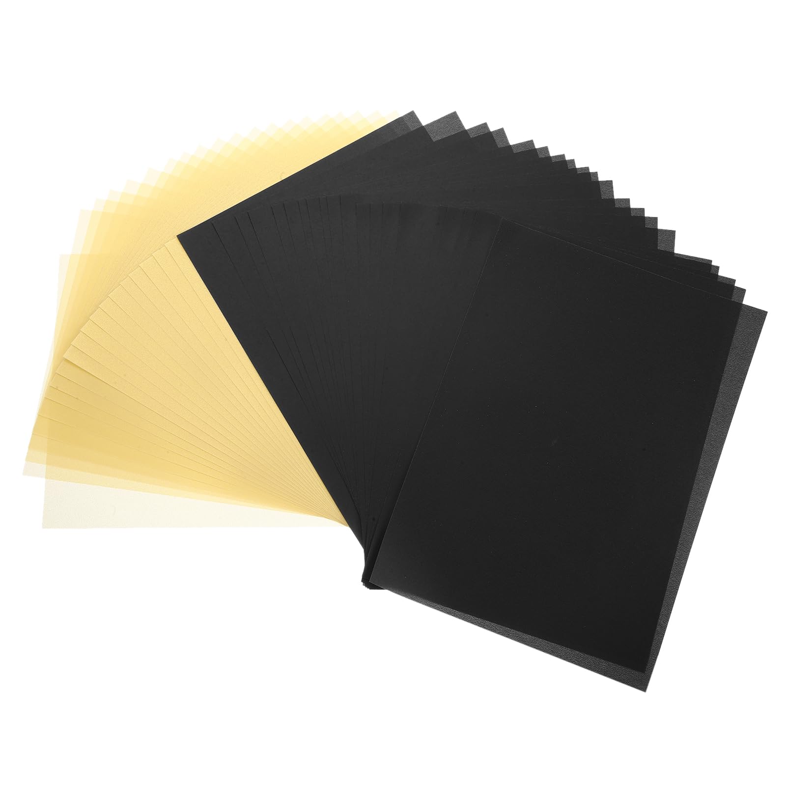 sourcing map Colored Vellum Paper, 50 Sheet Black/Beige Transparency 5.83 x 8.3 Printable Vellum Paper, Translucent Sheets for Printing Wedding Invitations Ink Jet Laser Printer