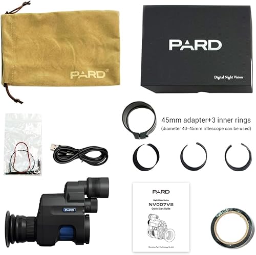Vista 7 de Pard Visión nocturna monocular, clip en visión nocturna para observación nocturna u observación, rango de visión nocturna de hasta 1,148.3 ft, NV007V