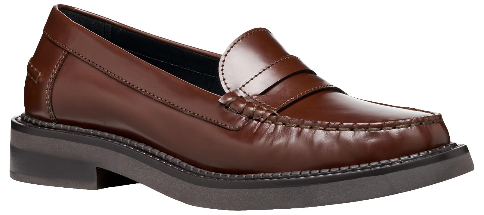 Geox Women D Serilda Loafer, Brown, 6 UK