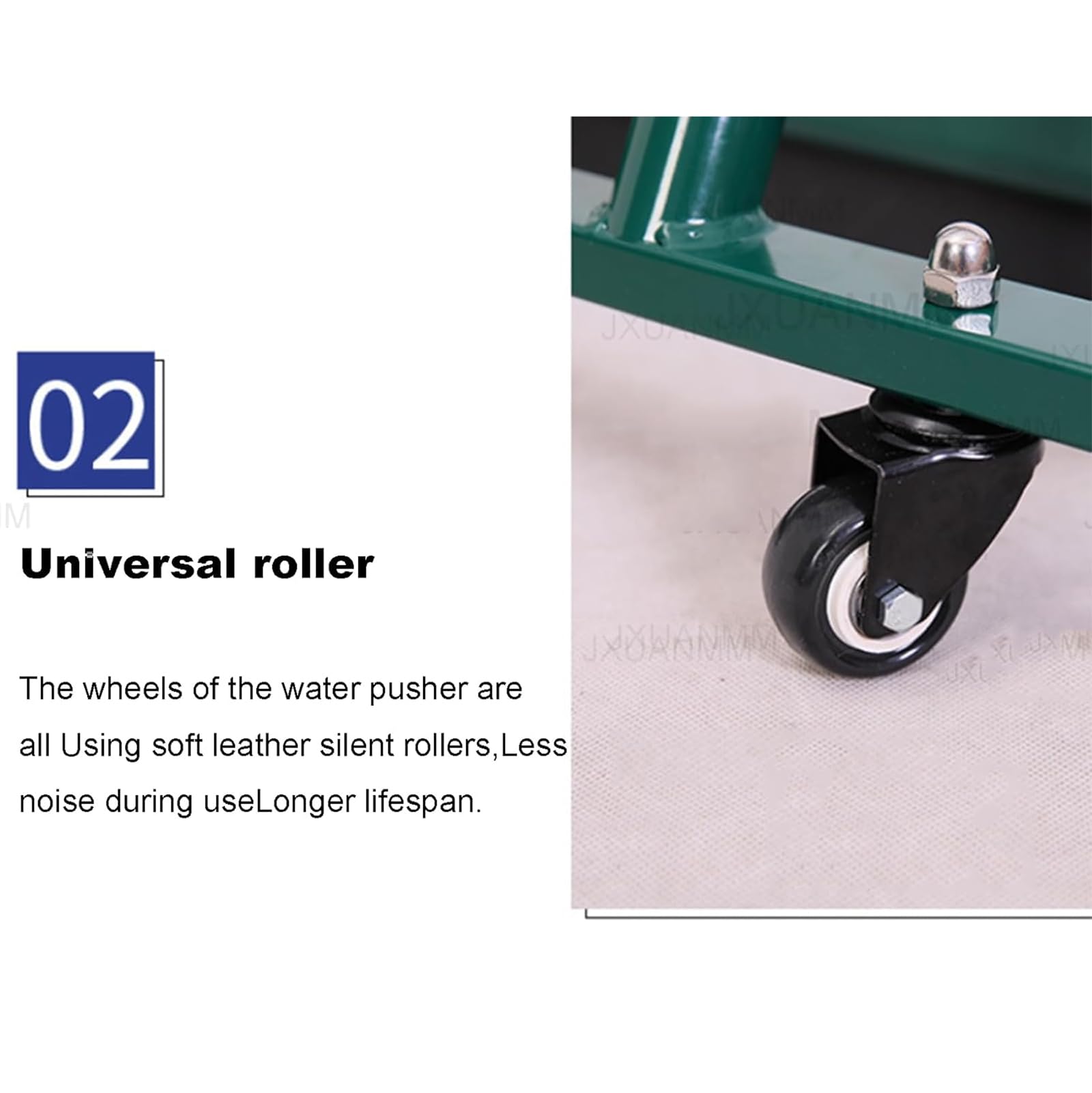 Rasqueta de suelo con rueda universal de 360°, mango que ahorra trabajo, hoja extra ancha para eliminar agua sin manchas, para canchas de baloncesto, canchas de tenis y garajes