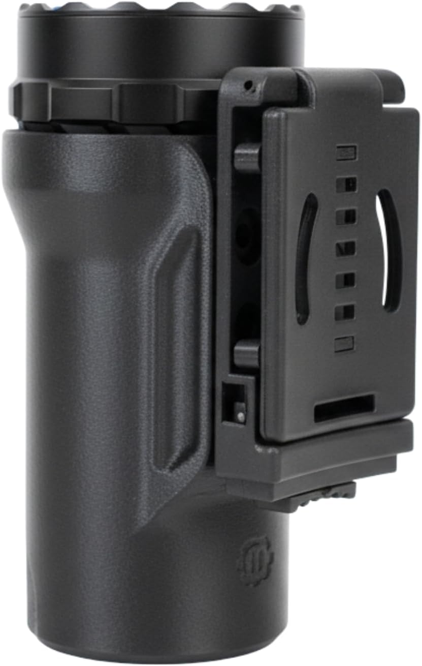 HoldMyGear Belt Clip Flashlight Holder – Compatible with Olight Marauder Mini (Precision-Fit Belt Mount Holder, Fits Belts up to 2" Wide)