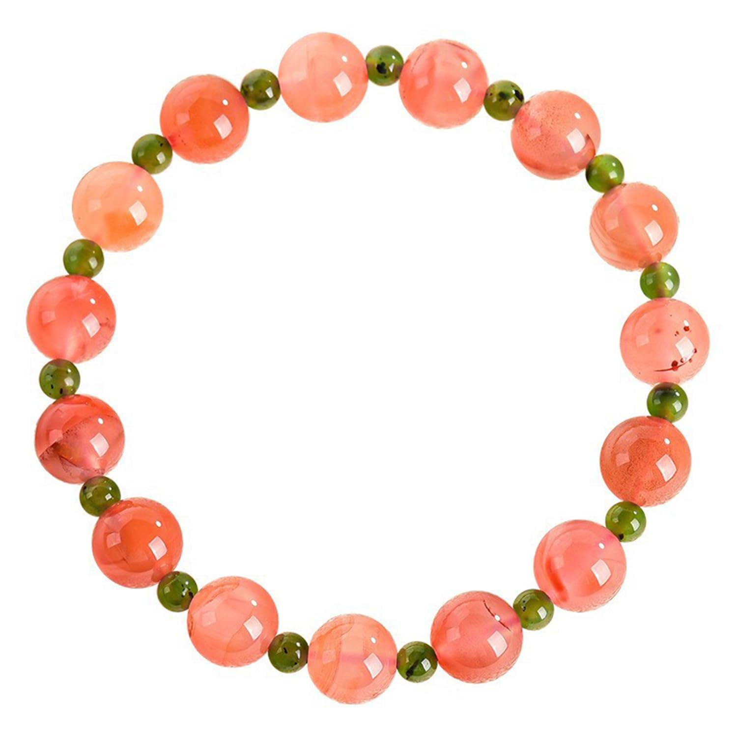 Braccialetto da donna in giada Hotan naturale rosso meridionale, elastico, fatto a mano, braccialetto fai da te, regalo